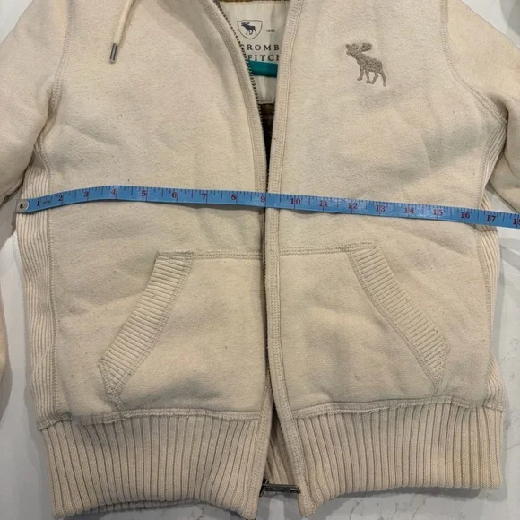 Vintage Abercrombie & Fitch Faux Fur sweatshirt girls Junior size Large - Picture 8 of 10